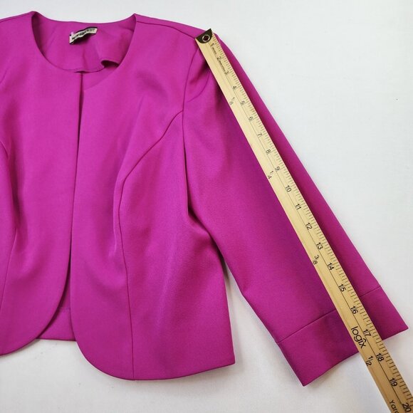 Maya Brooke Dress 2pc Jacket 10 Navy Pink Midi Mother Bride Groom Wedding Event - Picture 10 of 16